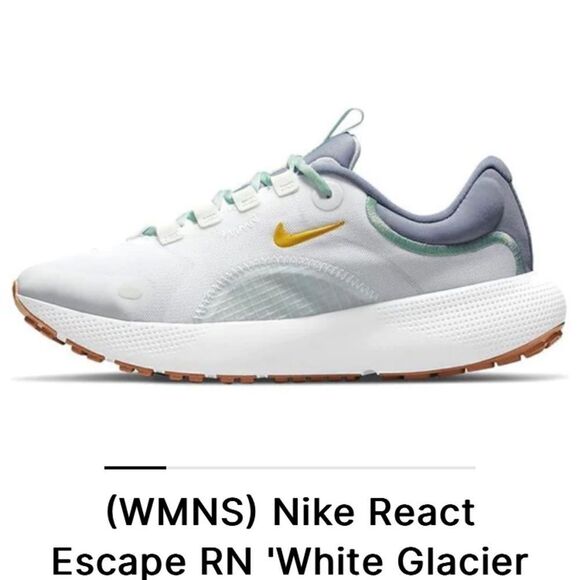 (WMNS) Nike React Escape RN 'White Glacier Grey' CV3817-104 size 6.5. - Picture 3 of 16